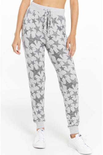 Jill Camo Star Slub Jogger GREY MULTI -