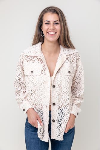 Sweet Nothings Lace Jacket NATURAL