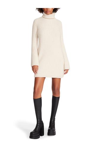 Abbie Long Sleeve Mock Neck Sweater Dress OATMEAL
