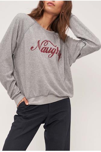 Naughty/Nice Reversible Sweatshirt HEATHER GREY