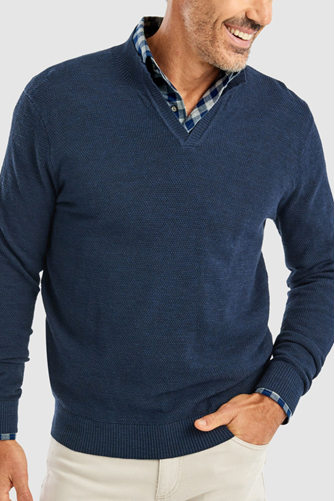 Belmore Collar Beed Stitched Sweater TWILIGHT
