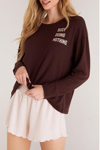 Eden Busy Long Sleeve Top FIG