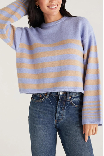 Alivia Striped Sweater VIOLET SKY