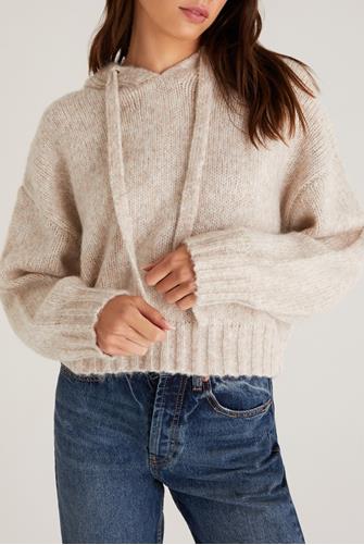 Ariel Sweater Knit Hoodie SANDSTONE