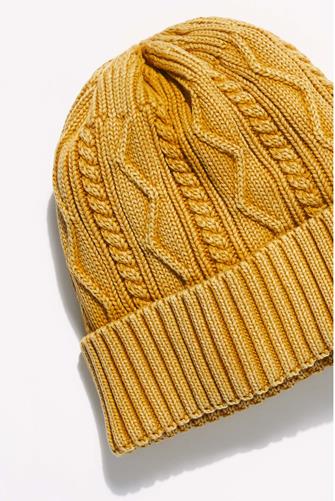 Stormi Washed Cable Beanie BUTTERSCOTCH