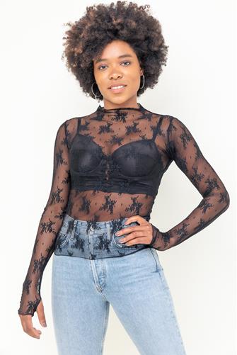 Lady Lux Layering Top BLACK