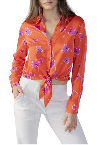 Printed Lover Tie Shirt FORGET ME NOTS