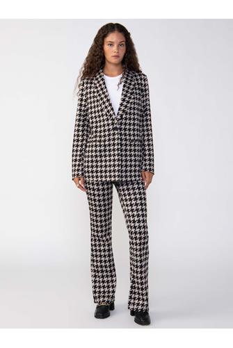 Filmore Flare Pant OATMILK HOUNDSTOOTH