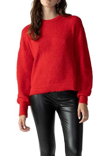 Plush Volume Sleeve Sweater ROUGE