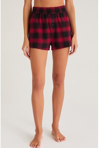 Co-ed Check Boxer BERRY RED