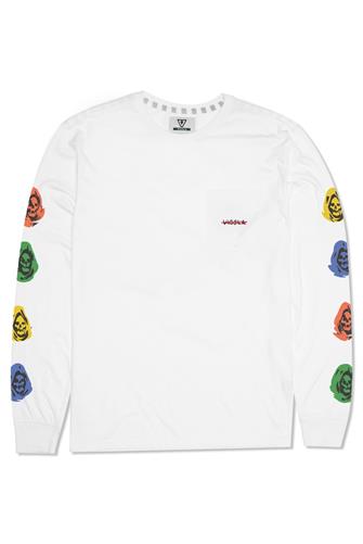Lost Souls Long Sleeve Pocket Tee WHITE