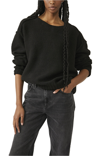 Eastwood Crew Neck Tunic Sweater BLACK