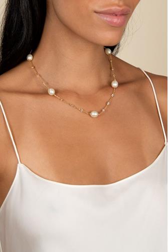Pearl Diamond By The Yard Necklace 