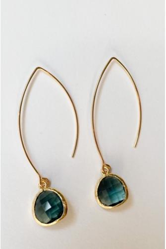 Gold - Emerald Gemstone Thread Through EMERALD