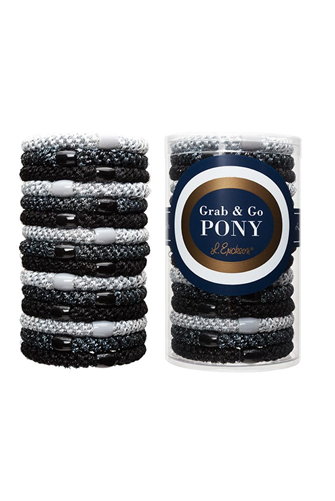 Grab & Go Pony Tube BLACK METALLIC
