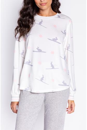 Long Sleeve Snow Bunny Top IVORY