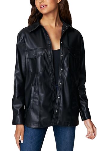 Good Call Faux Leather Jacket BLACK