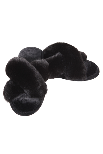 Beverly Fur Plush Slippers 