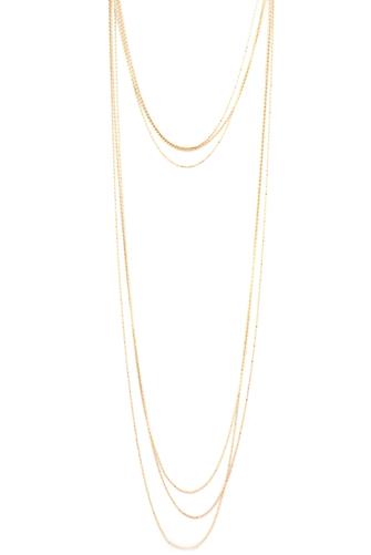 Multi Strand Delicate Long Necklace GOLD