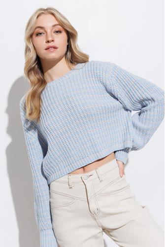 Multi Stripe Casual Sweater BLUE MULTI