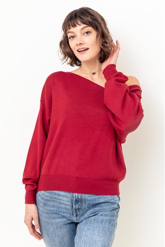 Favorite Daughter Off Shoulder Sweater RED
