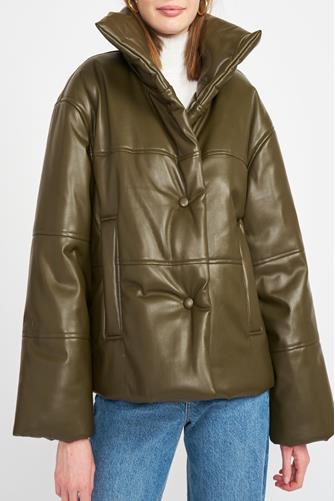 Lana Leather Jacket OLIVE