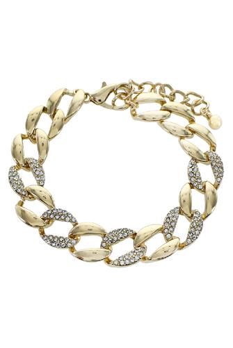 Gold Pace Crystal Link Bracelet GOLD