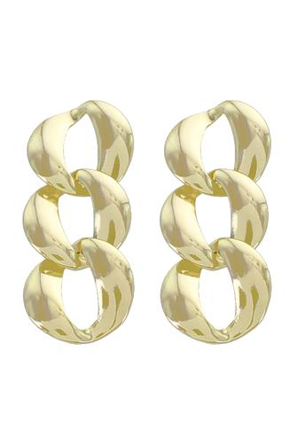 Gold Linear Link Earring GOLD
