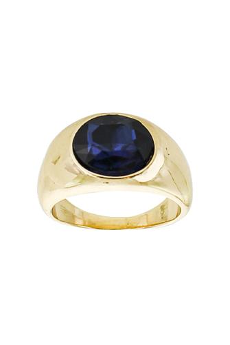 Navy Jewel Solid Ring NAVY