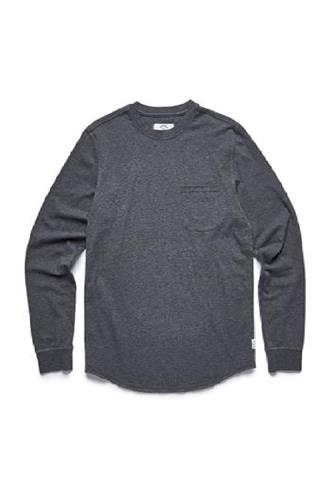 Chris Long Sleeve Raw Edge Double Face Jersey CHARCOAL HEATHER