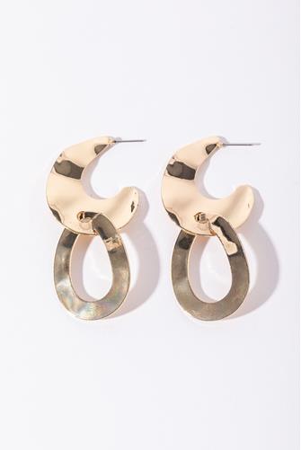 Large Double Link Earring GOLD