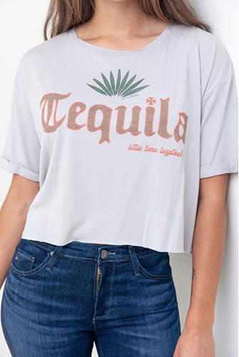 Tequila Oversized Cropped T-Shirt STARDUST