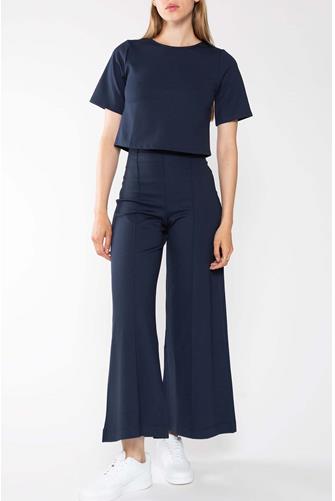 Wide Leg Ankle Pant NAVY