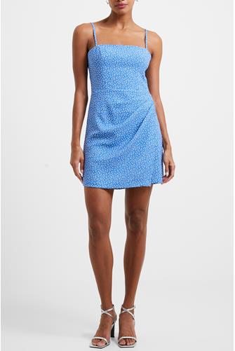 Whisper Cutout Back Mini Dress CHALK BLUE MULTI