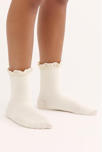 Beloved Waffle Knit Ankle Sock IVORY