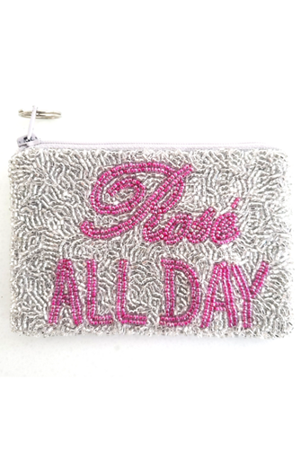 Rose All Day Change Purse SILVER