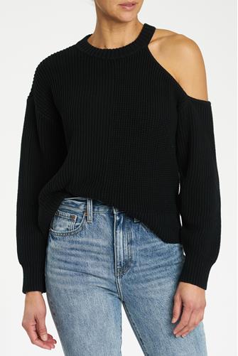 Eva Cold Shoulder Sweater BLACK