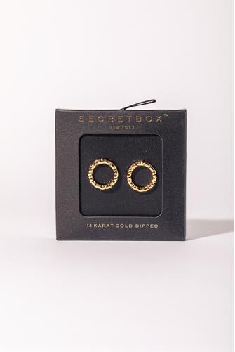 Diamond Cut Circle Earrings 