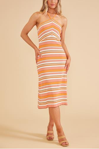 Paige Stripe Knit Dress SUNSET