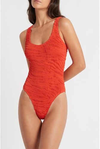 Madison Scoop Neck One Piece CORAL TIGER
