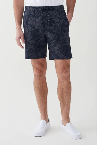 Chuck Baby Terry Printed Pull On Short NAVY PRINT
