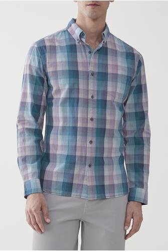 Brian Long Sleeve Spring Plaid Shirt LILAC PLAID