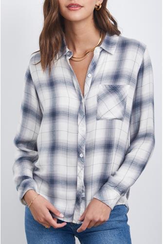 Hunter Sterling White Plaid Button Up STERLING WHITE