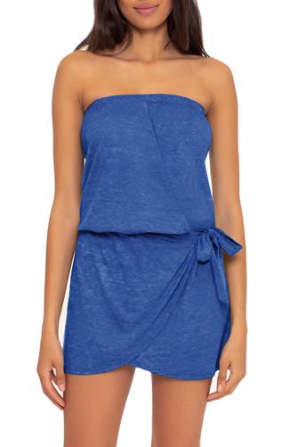 Strapless Coverup Dress BLUE JAY