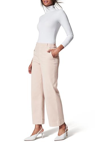 Stretch Twill Cropped Wide Leg Pant PALE PINK