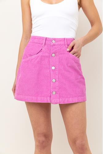 Ray Cord Mini Skirt PINK