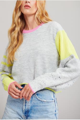 Patrice Multi Color Crew Neck Sweater LEMONADE 7039