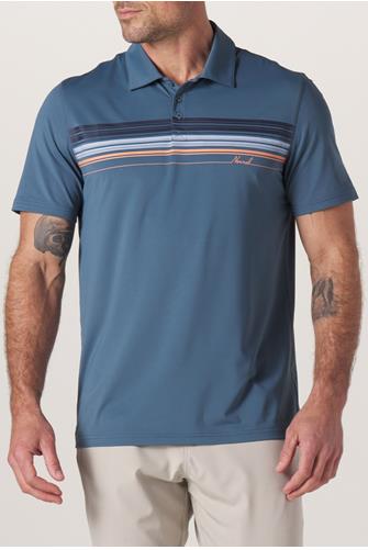 Normal Script Performance Polo MINERAL BLUE