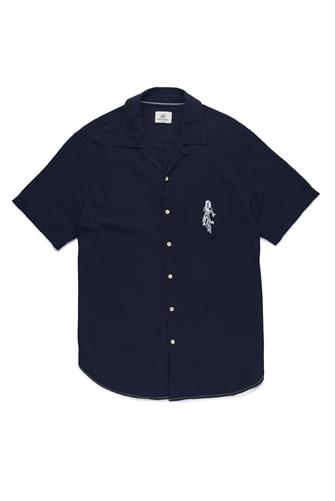 Billy SS Hula Girl Pocket Shirt NAVY BLAZER