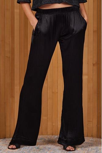 Sutton Wide Leg Silky Pant CLASSIC BLACK